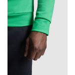 Camisola de poliéster com fecho de correr central 200 g/m2 Roly Direct Epiro cor verde fluorescente vista detalhe 2