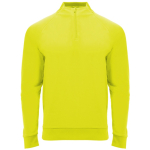 Camisola de poliéster com fecho central 200 g/m2 Roly Direct Epiro cor amarelo fluorescente primeira vista de uso