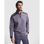 Jersey de trabalho de algodão e poliéster 280 g/m2 Roly Maverick cor preto primeira vista de uso