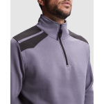 Jersey de trabalho de algodão e poliéster 280 g/m2 Roly Maverick cor preto vista detalhe 2