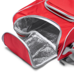 Saco térmico de poliéster com bolso principal isotérmico para 15 L cor vermelho vista detalhe 1