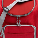 Saco térmico de poliéster com bolso principal isotérmico para 15 L cor vermelho vista detalhe 2