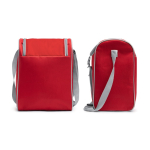 Saco térmico de poliéster com bolso principal isotérmico para 15 L cor vermelho vista detalhe 4