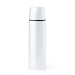 Termos de aço inoxidável com acabamento brilhante 500 ml cor branco segunda vista