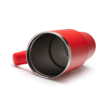 Garrafa térmica de aço inoxidável reciclado com palhinha 870 ml cor vermelho vista detalhe 3