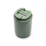 Copo térmico de aço inoxidável com base antideslizante 250 ml cor preto vista detalhe 3