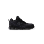 Sapatos de trabalho tipo desportivo transpiráveis com detalhes refletores Roly cor preto primeira vista de uso
