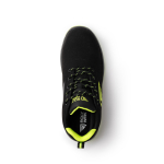 Sapatos de trabalho tipo desportivo feitos de microfibra com biqueira de fibra Roly cor amarelo fluorescente