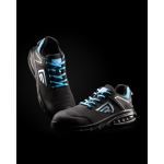 Sapatos de trabalho com câmara de ar de amortecimento avançado Roly cor azul real quarta vista de uso