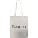 Saco de algodão canvas reciclado com asas compridas 240 g/m2 cor natural sexta vista