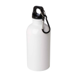 Garrafa de aço inoxidável reciclado com mosquetão 400 ml cor branco