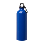 Garrafa de aço inoxidável reciclado com mosquetão 750 ml cor azul real segunda vista frontal