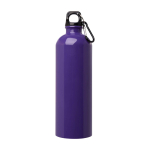 Garrafa de aço inoxidável reciclado com mosquetão 750 ml cor roxo segunda vista frontal