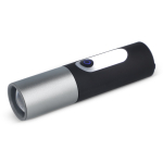 Lanterna recarregável de luz LED com vários modos e função zoom cor preto