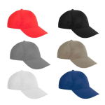 Clássico boné de 5 painéis 100% algodão e fecho de velcro