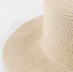 Chapéu de papel de cor natural com fita colorida para personalizar cor natural quarta vista