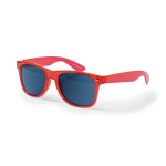 Óculos de sol com design em cores translúcidas e lentes espelhadas cor amarelo oitava vista