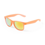 Óculos de sol com design em cores translúcidas e lentes espelhadas cor cor-de-laranja primeira vista