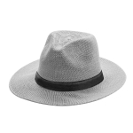 Chapéu estilo cowboy de material sintético com fita personalizável terceira vista