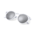 Óculos de sol com lentes redondas e de cor preta UV400 cor branco terceira vista
