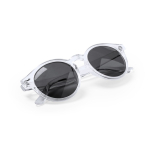 Óculos de sol com lentes redondas e de cor preta UV400 cor branco primeira vista