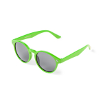 Óculos de sol com lentes redondas e de cor preta UV400 cor verde primeira vista