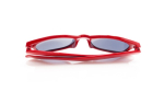 Óculos de sol para crianças em várias cores com lentes pretas cor vermelho terceira vista