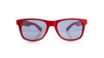 Óculos de sol para crianças em várias cores com lentes pretas cor vermelho primeira vista