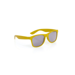 Óculos de sol para crianças em várias cores com lentes pretas cor amarelo primeira vista