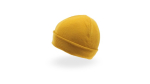 Gorro elástico de malha com rebordo para personalizar cor amarelo quinta vista