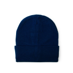 Gorro elástico de malha com rebordo para personalizar cor azul-marinho primeira vista