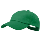 Boné de algodão de 5 painéis com fecho de velcro em várias cores cor verde primeira vista
