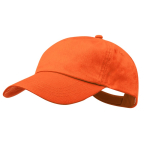Boné de algodão de 5 painéis com fecho de velcro em várias cores cor cor-de-laranja primeira vista