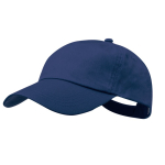 Boné de algodão de 5 painéis com fecho de velcro em várias cores cor azul-marinho primeira vista