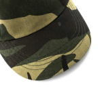 Boné de 5 painéis de algodão e poliéster com padrão de camuflagem cor camuflagem sexta vista