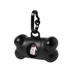 Dispensador de 15 sacos para animais de estimação em forma de osso cor preto primeira vista
