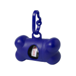 Dispensador de 15 sacos para animais de estimação em forma de osso cor azul segunda vista
