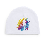 Gorro desportivo para o inverno de poliéster e lã 280 g/m2 cor branco primeira vista