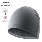 Gorro desportivo para o inverno de poliéster e lã 280 g/m2 quarta vista