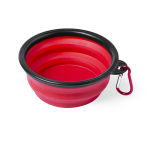 Comedouro/bebedouro dobrável para animais de estimação, 450 ml cor vermelho quinta vista