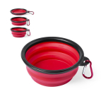 Comedouro/bebedouro dobrável para animais de estimação, 450 ml cor vermelho sexta vista