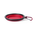 Comedouro/bebedouro dobrável para animais de estimação, 450 ml cor vermelho primeira vista