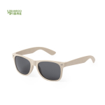 Óculos de sol de fibra de bambu com lentes pretas de proteção UV400