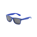 Óculos de sol de rPET com lentes pretas de proteção UV400 cor azul primeira vista