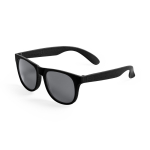 Óculos de sol feitos de cana de trigo com lentes pretas UV400 cor preto primeira vista