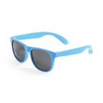 Óculos de sol feitos de cana de trigo com lentes pretas UV400 cor azul primeira vista