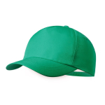 Boné de poliéster rPET para criança com fecho de velcro cor verde primeira vista