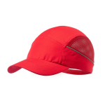 Boné desportivo de microfibra com rede nas laterais cor vermelho primeira vista