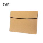 Pasta para portátil feita de cortiça com interior acolchoado 14'' cor natural primeira vista