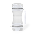 Conjunto para animais de estimação de 2 compartimentos com doseadores cor branco primeira vista